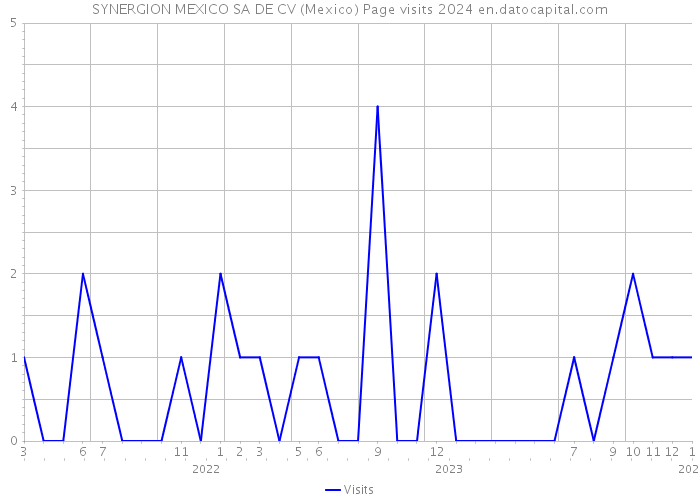 SYNERGION MEXICO SA DE CV (Mexico) Page visits 2024 