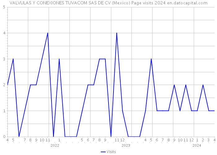 VALVULAS Y CONEXIONES TUVACOM SAS DE CV (Mexico) Page visits 2024 
