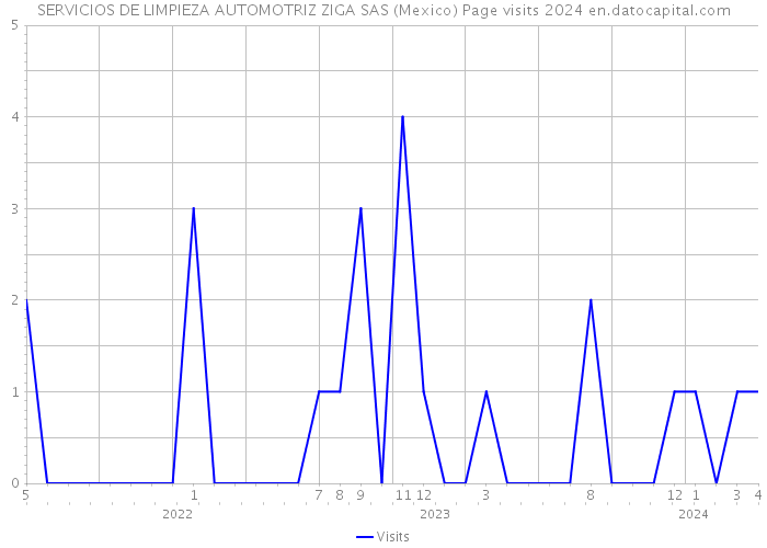 SERVICIOS DE LIMPIEZA AUTOMOTRIZ ZIGA SAS (Mexico) Page visits 2024 