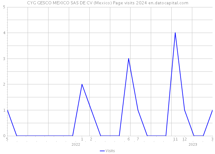 CYG GESCO MEXICO SAS DE CV (Mexico) Page visits 2024 
