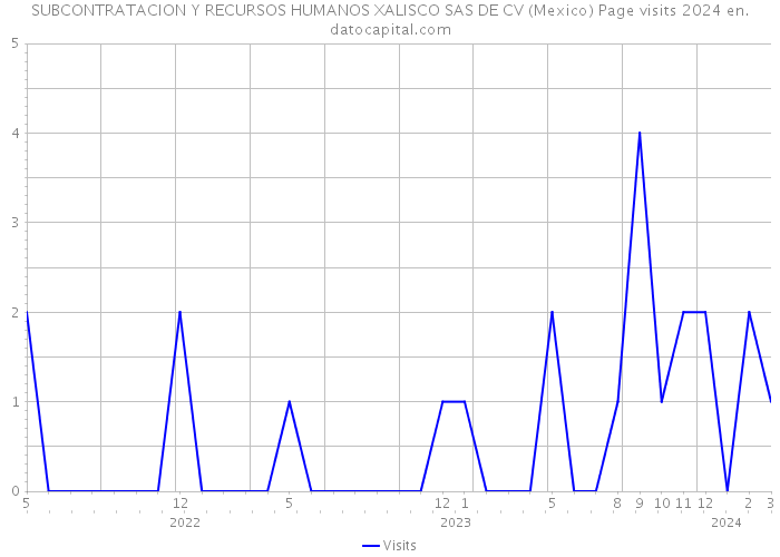 SUBCONTRATACION Y RECURSOS HUMANOS XALISCO SAS DE CV (Mexico) Page visits 2024 