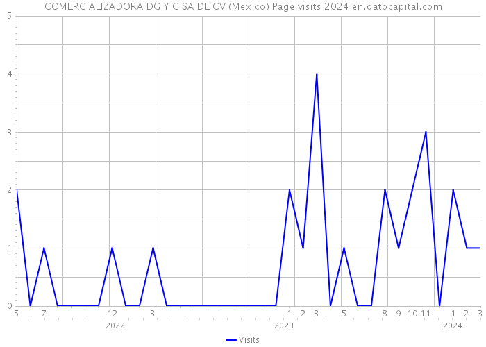 COMERCIALIZADORA DG Y G SA DE CV (Mexico) Page visits 2024 