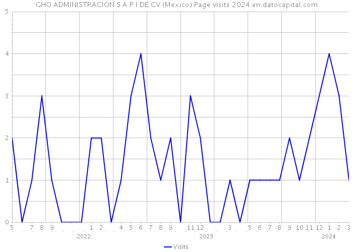 GHO ADMINISTRACION S A P I DE CV (Mexico) Page visits 2024 