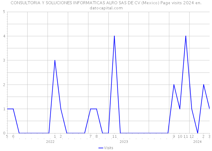 CONSULTORIA Y SOLUCIONES INFORMATICAS ALRO SAS DE CV (Mexico) Page visits 2024 