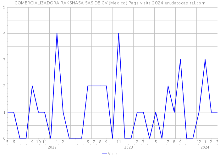 COMERCIALIZADORA RAKSHASA SAS DE CV (Mexico) Page visits 2024 