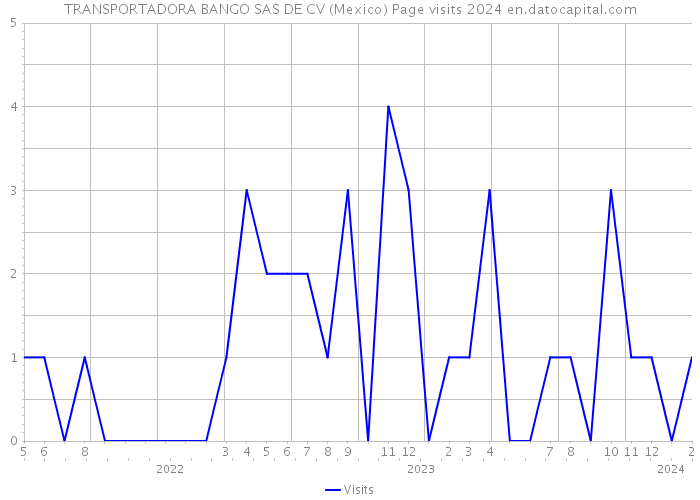 TRANSPORTADORA BANGO SAS DE CV (Mexico) Page visits 2024 