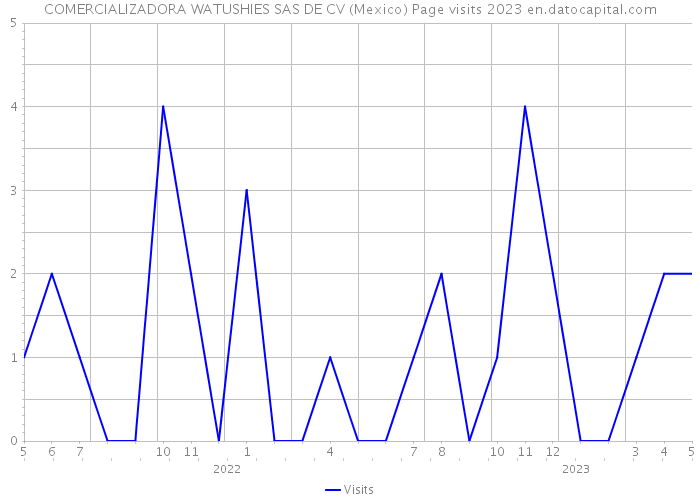 COMERCIALIZADORA WATUSHIES SAS DE CV (Mexico) Page visits 2023 