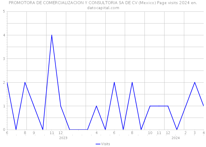 PROMOTORA DE COMERCIALIZACION Y CONSULTORIA SA DE CV (Mexico) Page visits 2024 