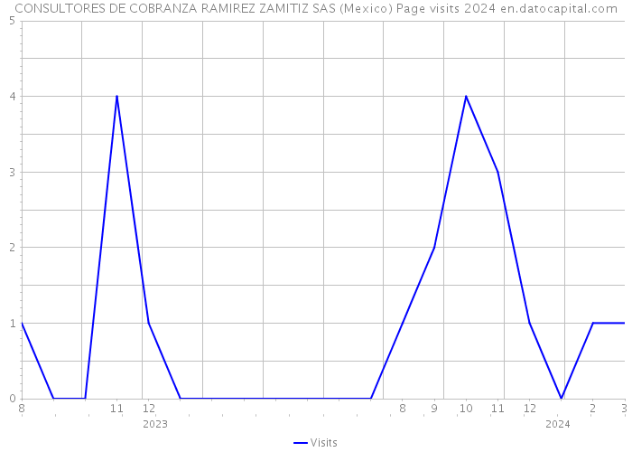 CONSULTORES DE COBRANZA RAMIREZ ZAMITIZ SAS (Mexico) Page visits 2024 