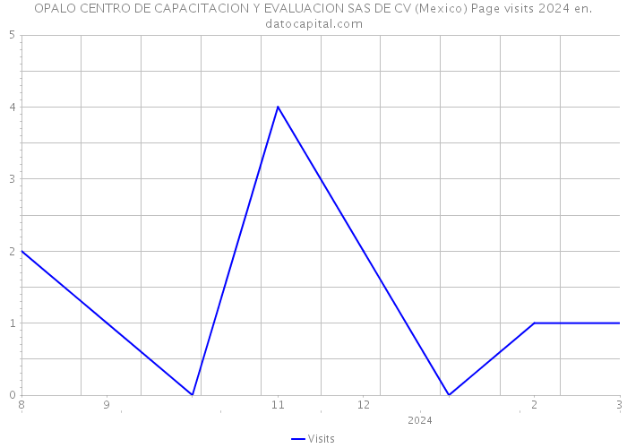 OPALO CENTRO DE CAPACITACION Y EVALUACION SAS DE CV (Mexico) Page visits 2024 
