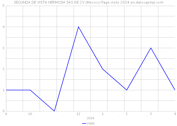 SEGUNDA DE VISTA HERMOSA SAS DE CV (Mexico) Page visits 2024 