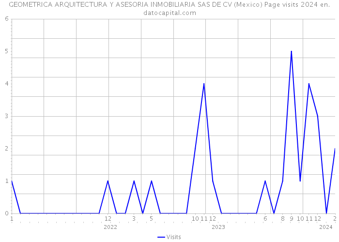 GEOMETRICA ARQUITECTURA Y ASESORIA INMOBILIARIA SAS DE CV (Mexico) Page visits 2024 