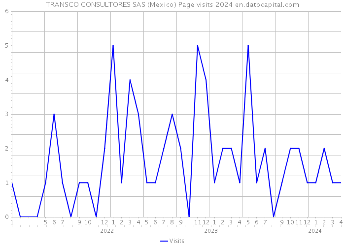 TRANSCO CONSULTORES SAS (Mexico) Page visits 2024 