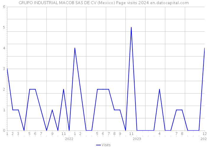 GRUPO INDUSTRIAL MACOB SAS DE CV (Mexico) Page visits 2024 