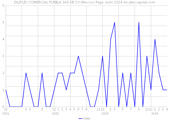 DILIFLEX COMERCIAL PUEBLA SAS DE CV (Mexico) Page visits 2024 