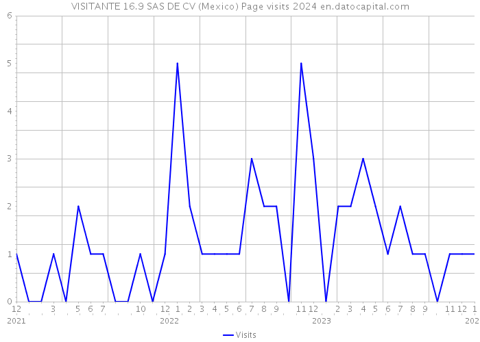 VISITANTE 16.9 SAS DE CV (Mexico) Page visits 2024 