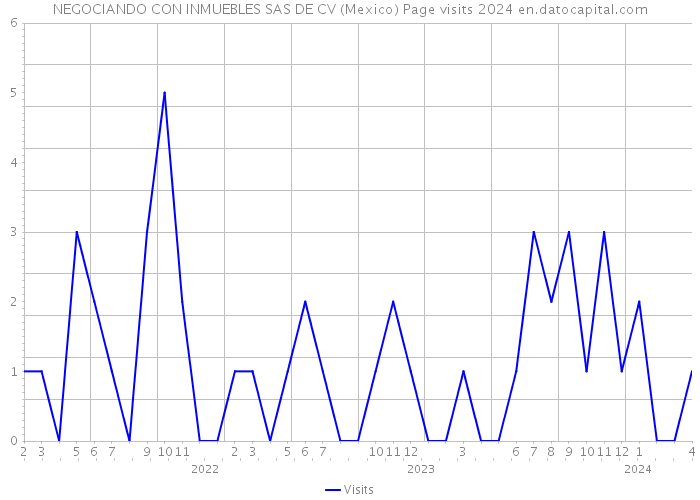 NEGOCIANDO CON INMUEBLES SAS DE CV (Mexico) Page visits 2024 