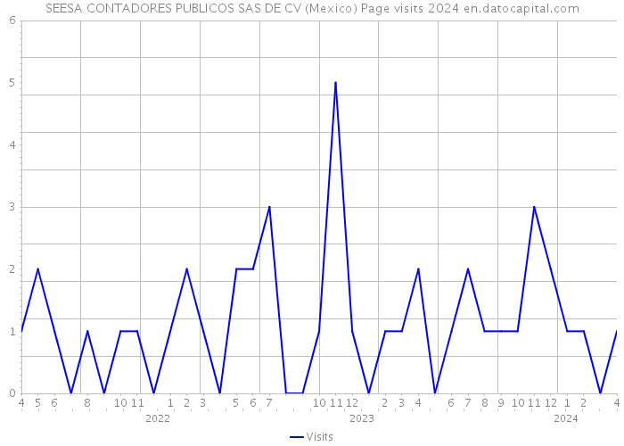 SEESA CONTADORES PUBLICOS SAS DE CV (Mexico) Page visits 2024 