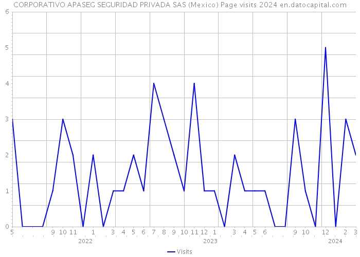 CORPORATIVO APASEG SEGURIDAD PRIVADA SAS (Mexico) Page visits 2024 
