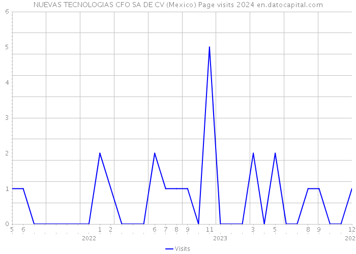 NUEVAS TECNOLOGIAS CFO SA DE CV (Mexico) Page visits 2024 