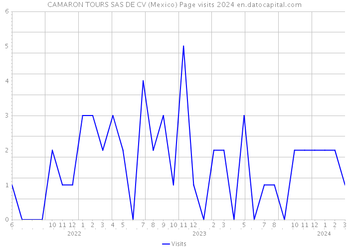 CAMARON TOURS SAS DE CV (Mexico) Page visits 2024 