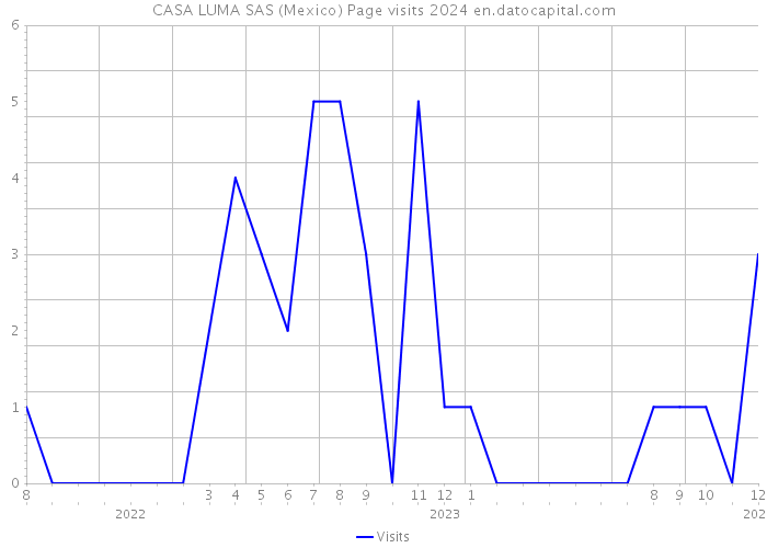 CASA LUMA SAS (Mexico) Page visits 2024 