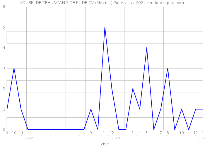KOLIBRI DE TEHUACAN S DE RL DE CV (Mexico) Page visits 2024 