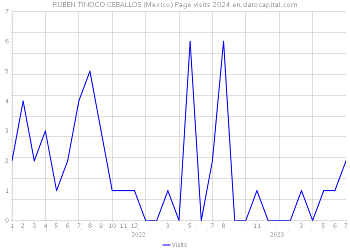 RUBEN TINOCO CEBALLOS (Mexico) Page visits 2024 