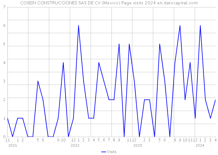 COSEIN CONSTRUCCIONES SAS DE CV (Mexico) Page visits 2024 
