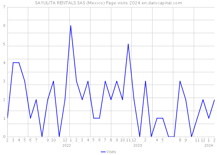 SAYULITA RENTALS SAS (Mexico) Page visits 2024 