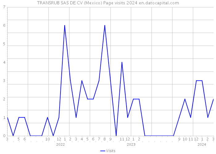 TRANSRUB SAS DE CV (Mexico) Page visits 2024 