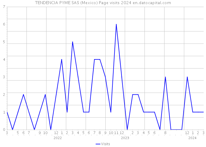 TENDENCIA PYME SAS (Mexico) Page visits 2024 