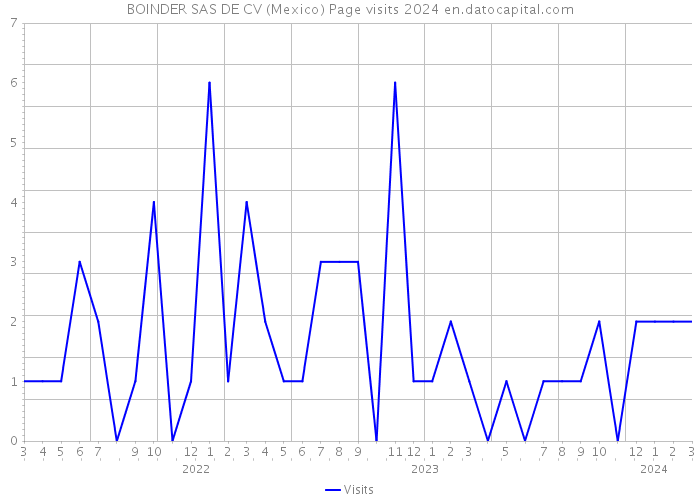 BOINDER SAS DE CV (Mexico) Page visits 2024 