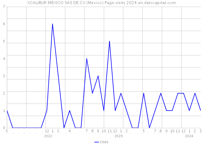 XCALIBUR MEXICO SAS DE CV (Mexico) Page visits 2024 