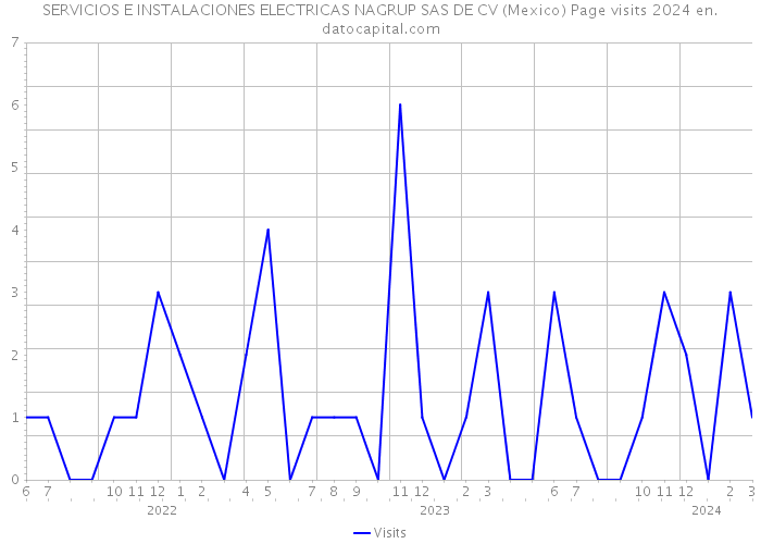 SERVICIOS E INSTALACIONES ELECTRICAS NAGRUP SAS DE CV (Mexico) Page visits 2024 