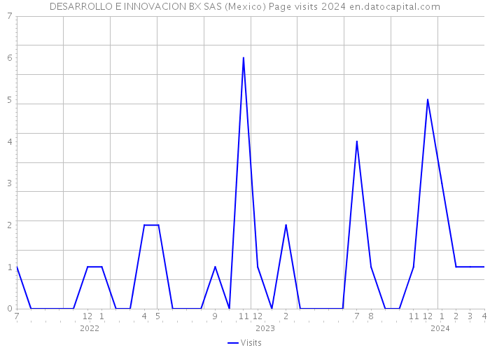 DESARROLLO E INNOVACION BX SAS (Mexico) Page visits 2024 