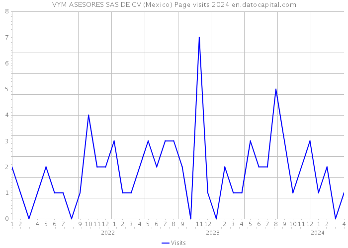 VYM ASESORES SAS DE CV (Mexico) Page visits 2024 