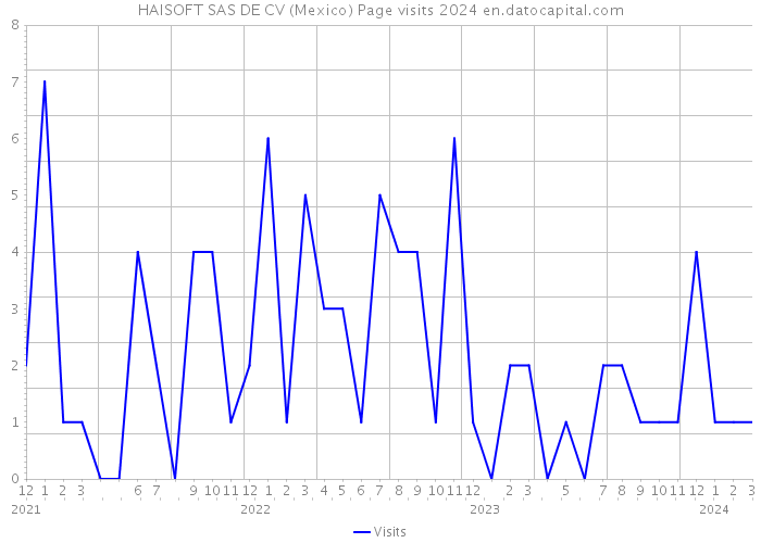 HAISOFT SAS DE CV (Mexico) Page visits 2024 