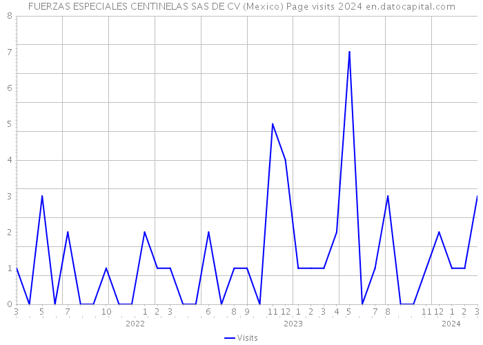 FUERZAS ESPECIALES CENTINELAS SAS DE CV (Mexico) Page visits 2024 
