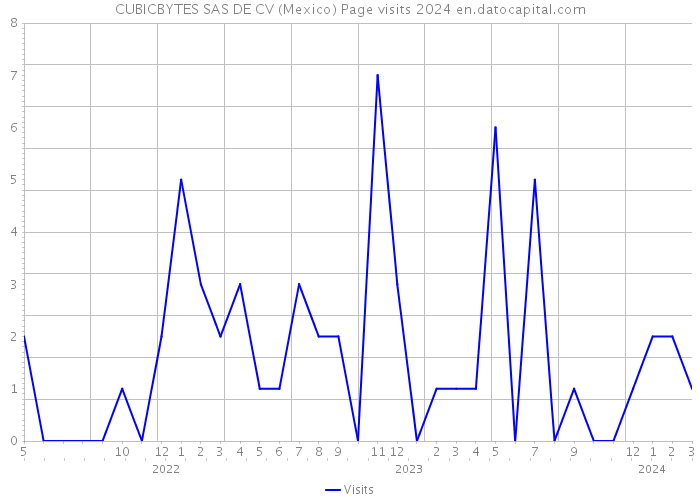 CUBICBYTES SAS DE CV (Mexico) Page visits 2024 