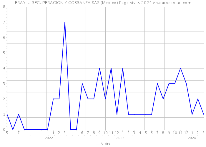 FRAYLU RECUPERACION Y COBRANZA SAS (Mexico) Page visits 2024 