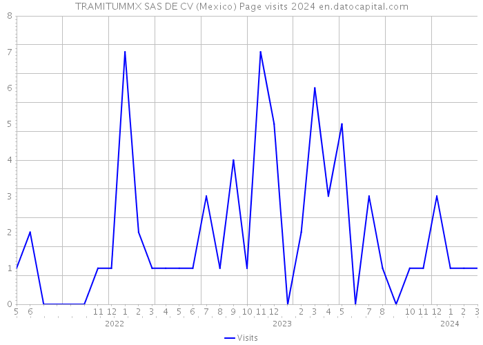 TRAMITUMMX SAS DE CV (Mexico) Page visits 2024 