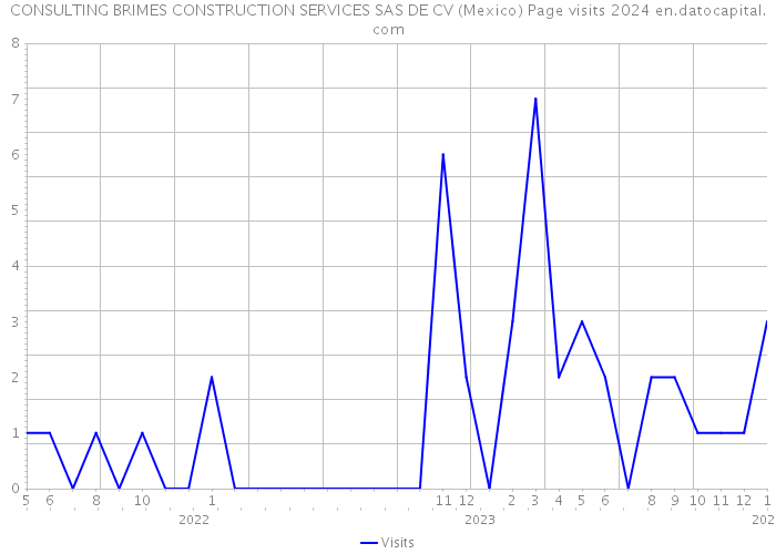 CONSULTING BRIMES CONSTRUCTION SERVICES SAS DE CV (Mexico) Page visits 2024 