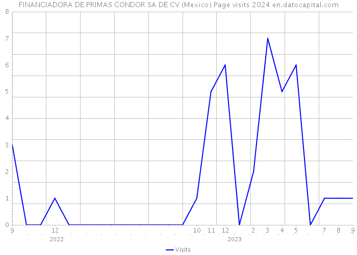 FINANCIADORA DE PRIMAS CONDOR SA DE CV (Mexico) Page visits 2024 