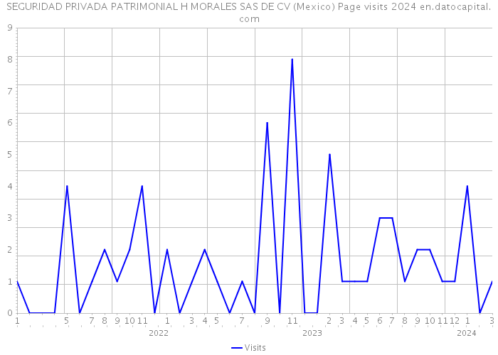 SEGURIDAD PRIVADA PATRIMONIAL H MORALES SAS DE CV (Mexico) Page visits 2024 