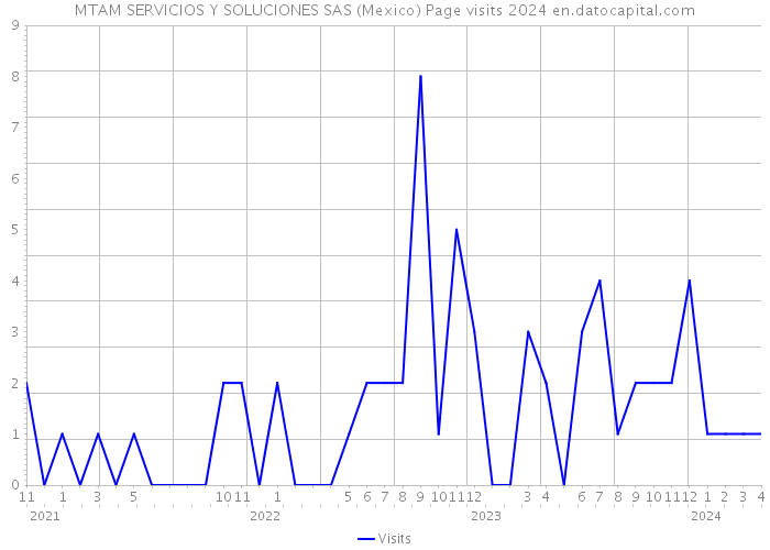 MTAM SERVICIOS Y SOLUCIONES SAS (Mexico) Page visits 2024 