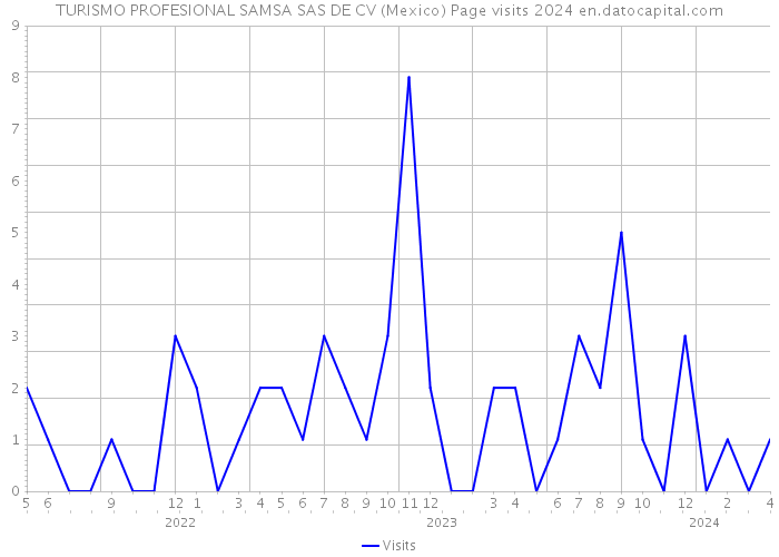 TURISMO PROFESIONAL SAMSA SAS DE CV (Mexico) Page visits 2024 