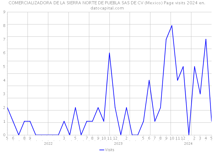COMERCIALIZADORA DE LA SIERRA NORTE DE PUEBLA SAS DE CV (Mexico) Page visits 2024 